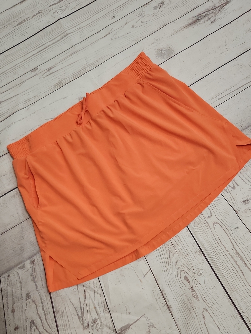 all in motion Orange Athletic Mini Skort with Drawstring Waist
